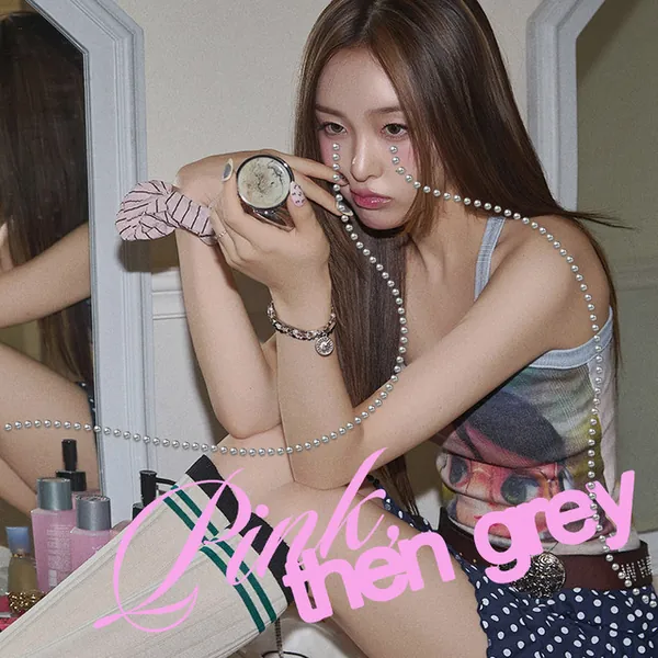 album cover art of Pink, then grey by 민지운